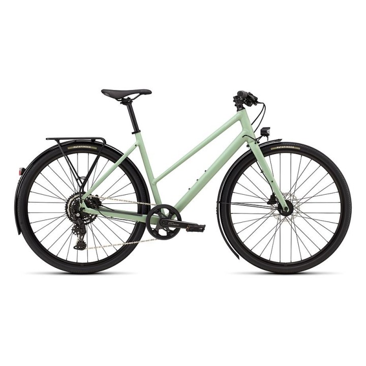 Bicicleta Specialized Sirrus X 2.0 Step-Through Satin Pistachio / Dolomite Metallic Frost Reflective 2026