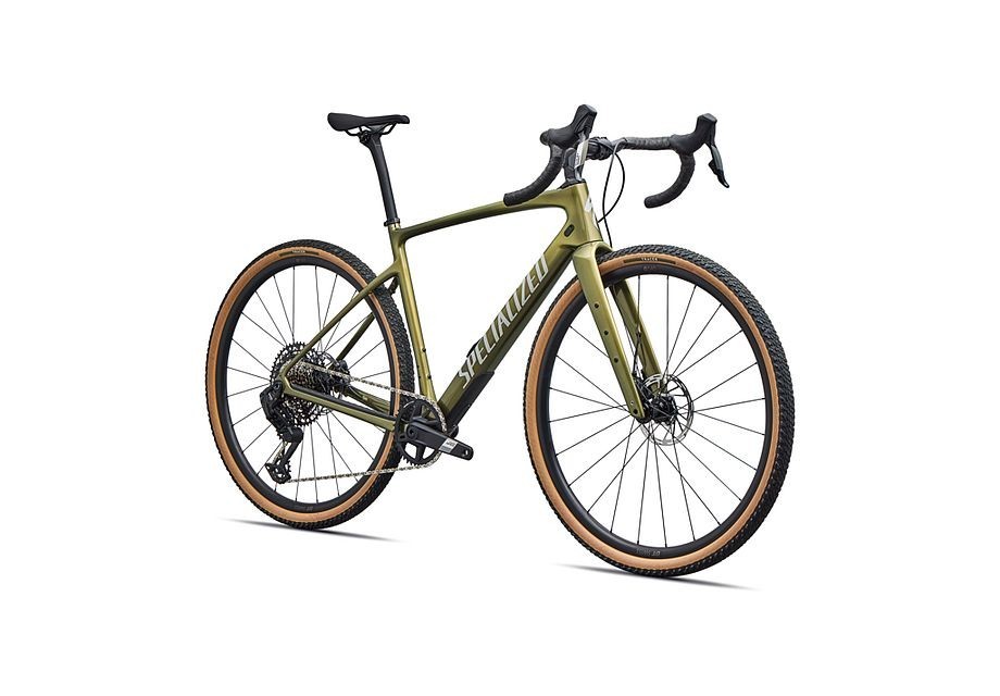 Vélo Specialized Diverge 4 Comp Carbon - SRAM Apex AXS/S1000 Vert laurier métallisé/Dolomite métallisé 2026