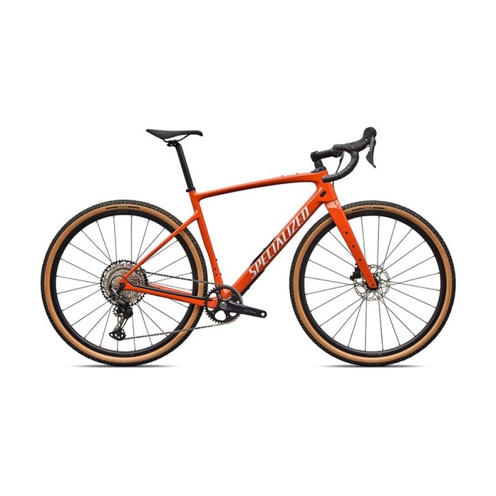 Vélo Specialized Diverge 4 Sport Carbon - Shimano GRX 600 Orange foncé/Blanc dune 2026