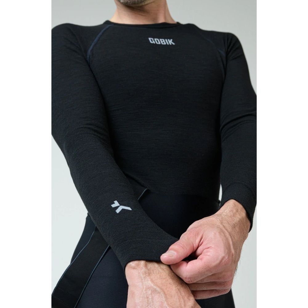 Camiseta Interior Manga Larga Hombre Gobik Winter Merino Coal|Ropa ciclismo