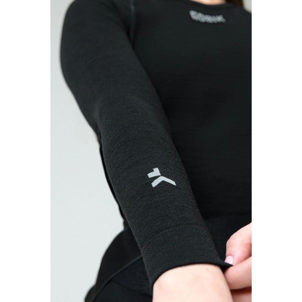 Camiseta Interior Manga Larga Mujer Gobik Winter Merino Coal|Ropa ciclismo