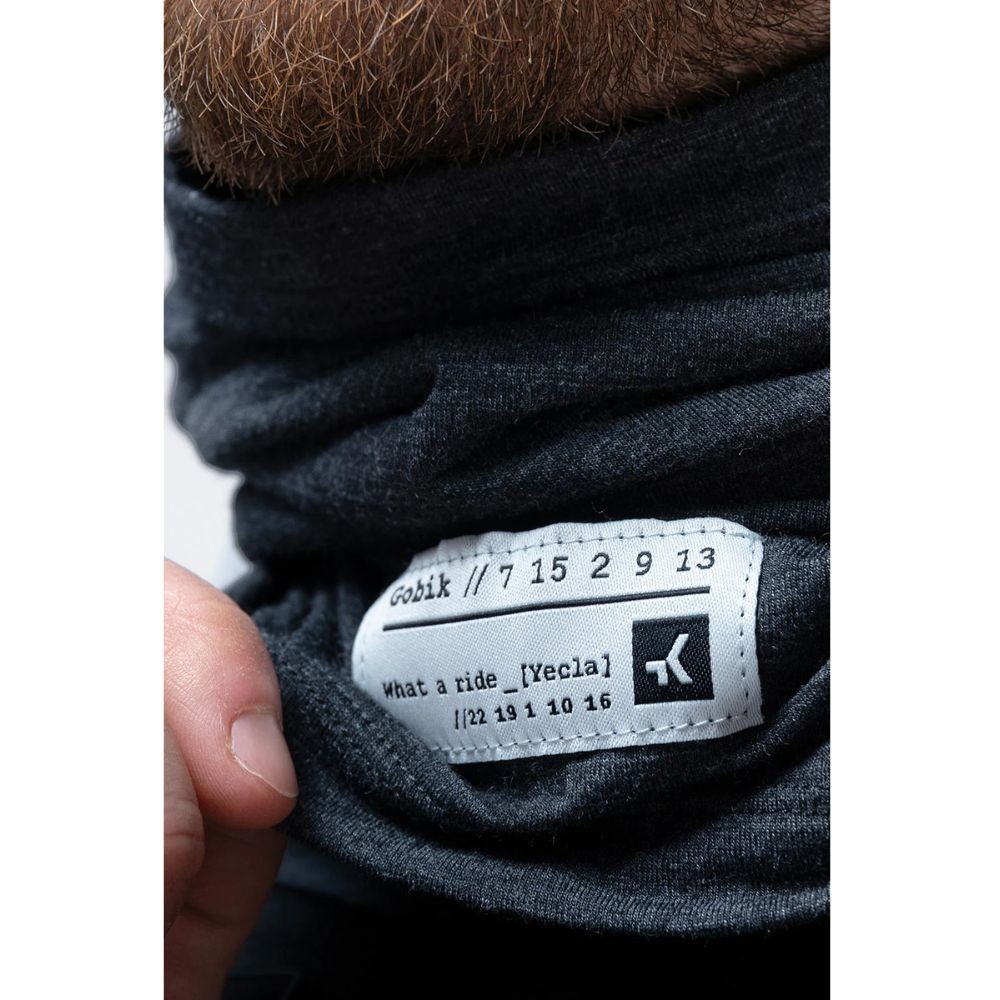 Bandana pour le cou Merino Gobik Moonbah Solid Graphite | accessoires cyclisme