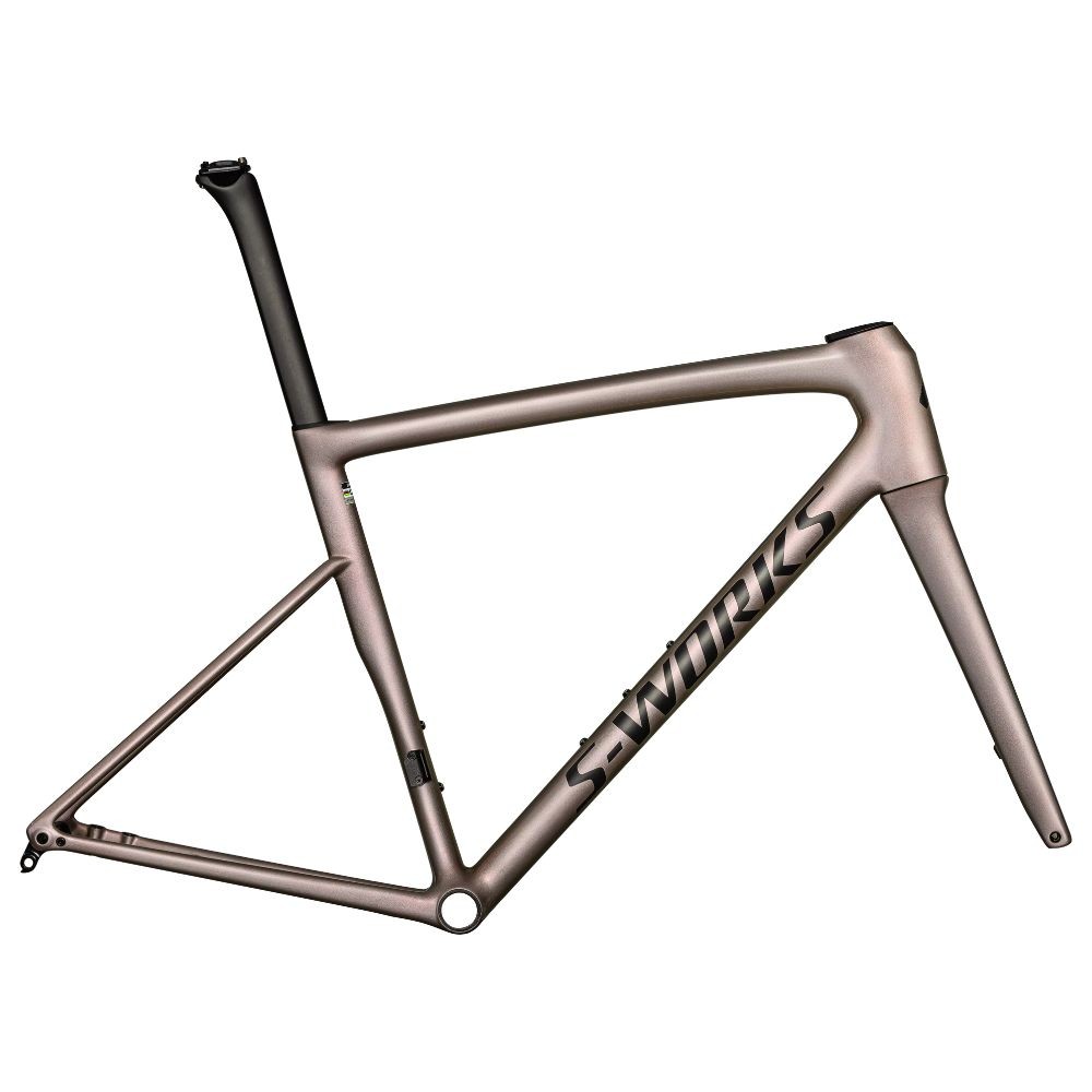 Cuadro Specialized S-Works Tarmac SL8 Gloss Viavi Red Gold Over Silver / Satin Metallic Obsidian