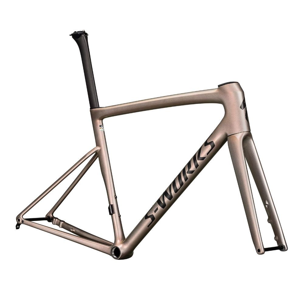 Cadre Specialized S-Works Tarmac SL8 Gloss Viavi Red Gold Over Silver / Satin Metallic Obsidian