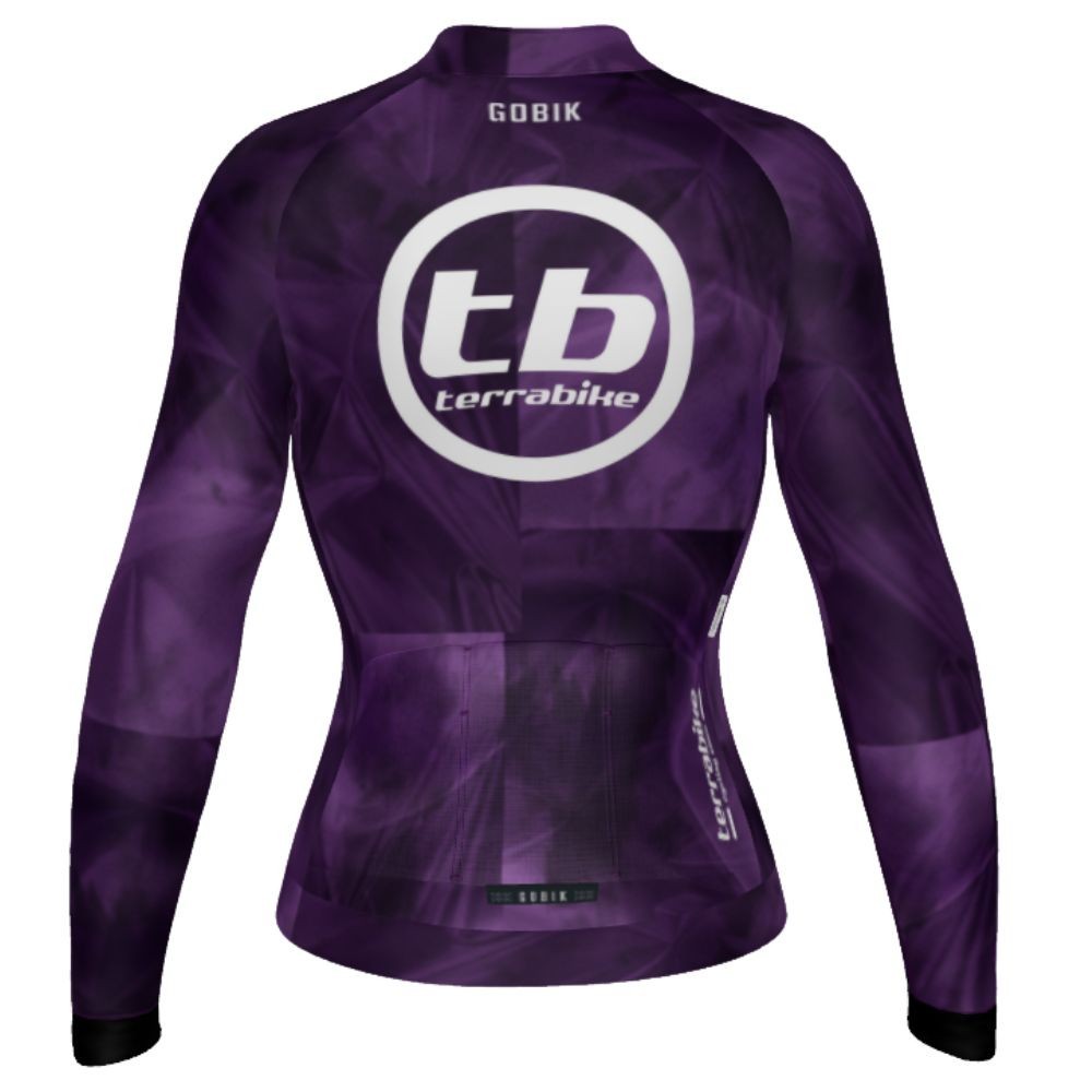 Maillot Mujer Manga Larga Gobik Hyder Terrabike Malva
