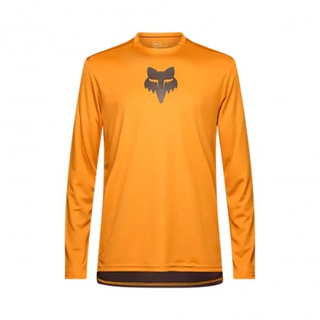 Camiseta Manga Larga Fox Ranger Head Marrón caramelo