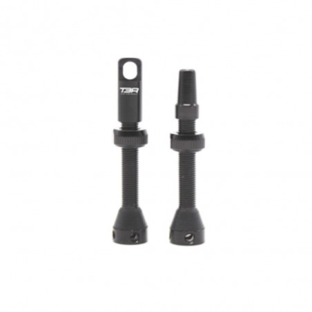 Válvula T3R Presta 80mm Negro|VÁLVULAS