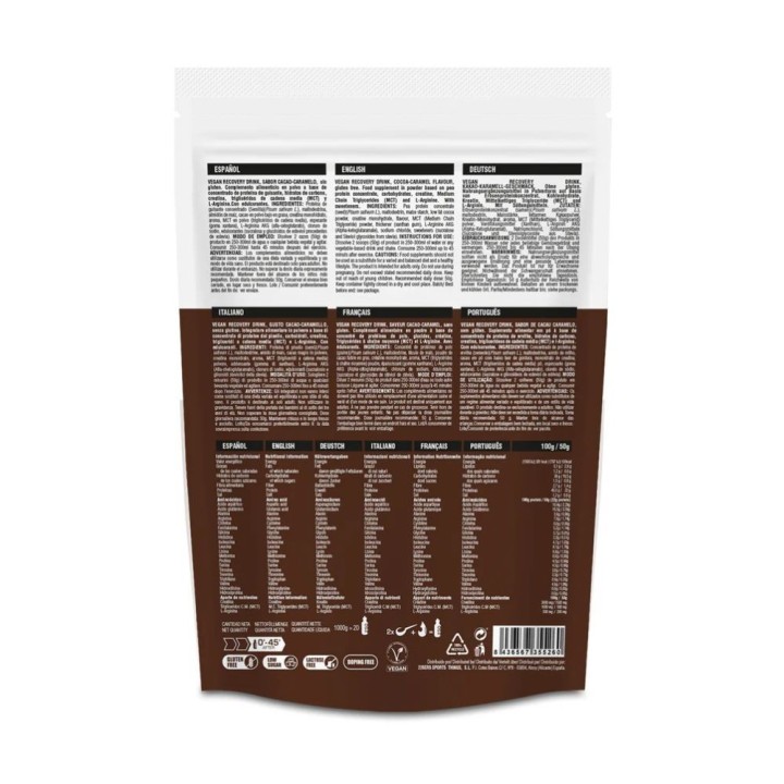Recuperador 226ERS Vegan Recovery Drink 1000 gr Chocolate Caramelo