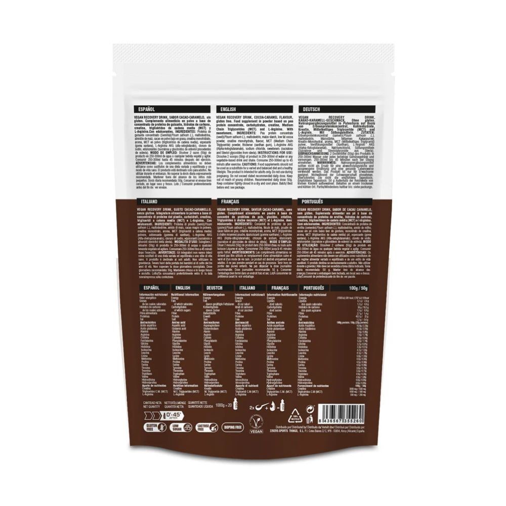 Recuperador 226ERS Boisson de récupération végétalienne 500 g Chocolat Caramel