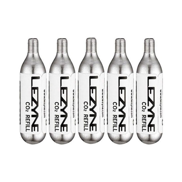 Bombes Lezyne 25g co2 - 5 pack silver