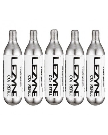 Bombes Lezyne 20g co2 - 5 pack silver