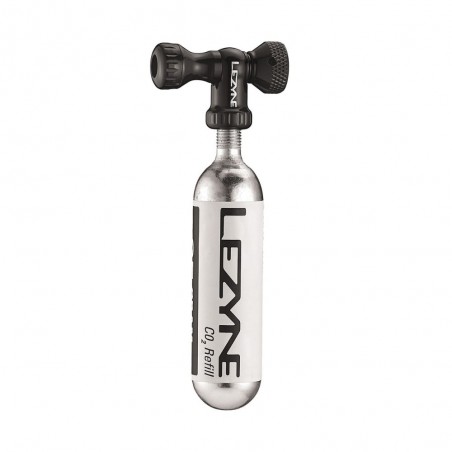 Adaptateur + bombe Lezyne control drive co2 with 25g cartridge gloss black