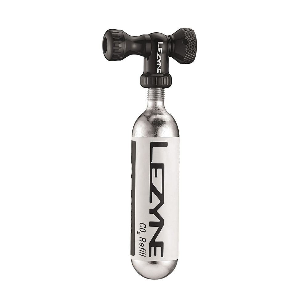 Adaptateur + bombe Lezyne control drive co2 with 25g cartridge gloss black