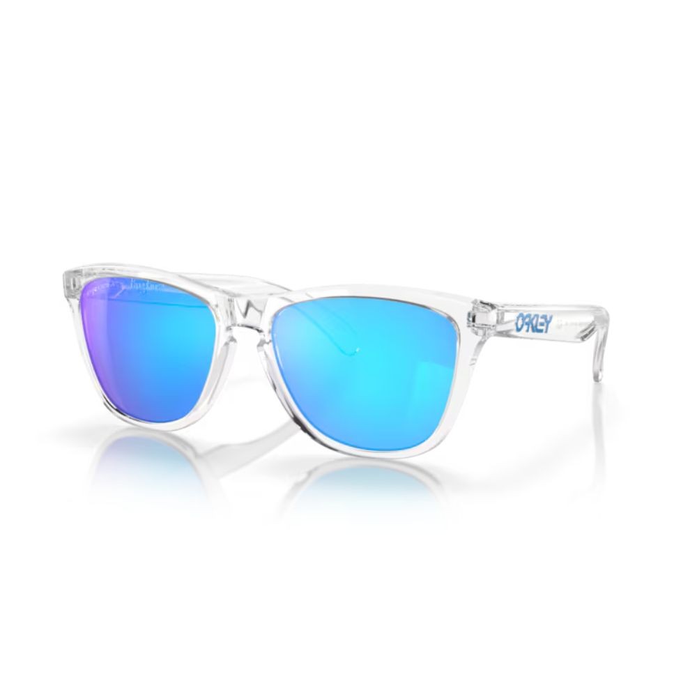 Lunettes Oakley Frogskins Verres prizm sapphire/Monture crystal clear