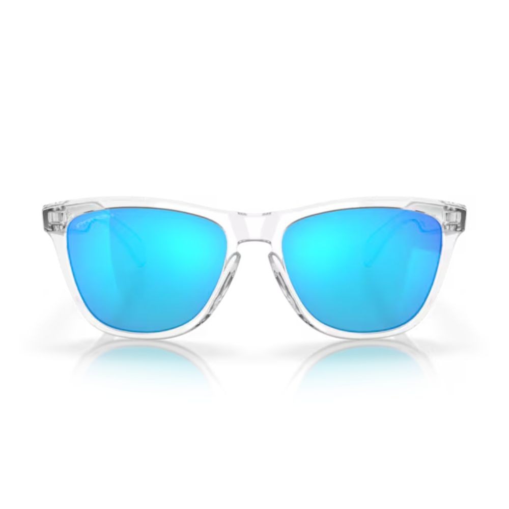 Lunettes Oakley Frogskins Verres prizm sapphire/Monture crystal clear