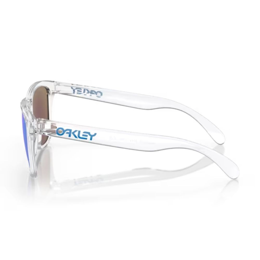 Lunettes Oakley Frogskins Verres prizm sapphire/Monture crystal clear