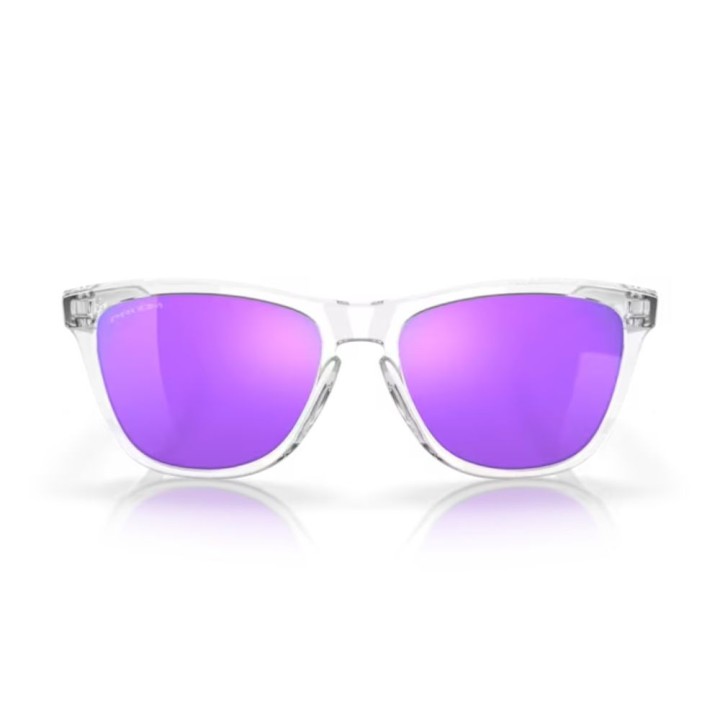 Lunettes Oakley Frogskins Verres prizm violet/Monture polished clear