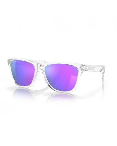 Lunettes Oakley Frogskins Verres prizm violet/Monture polished clear