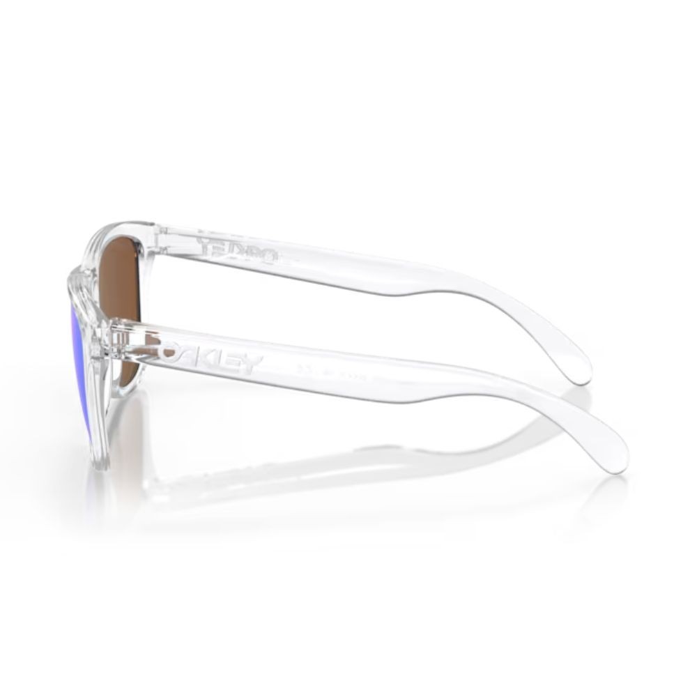 Lunettes Oakley Frogskins Verres prizm violet/Monture polished clear