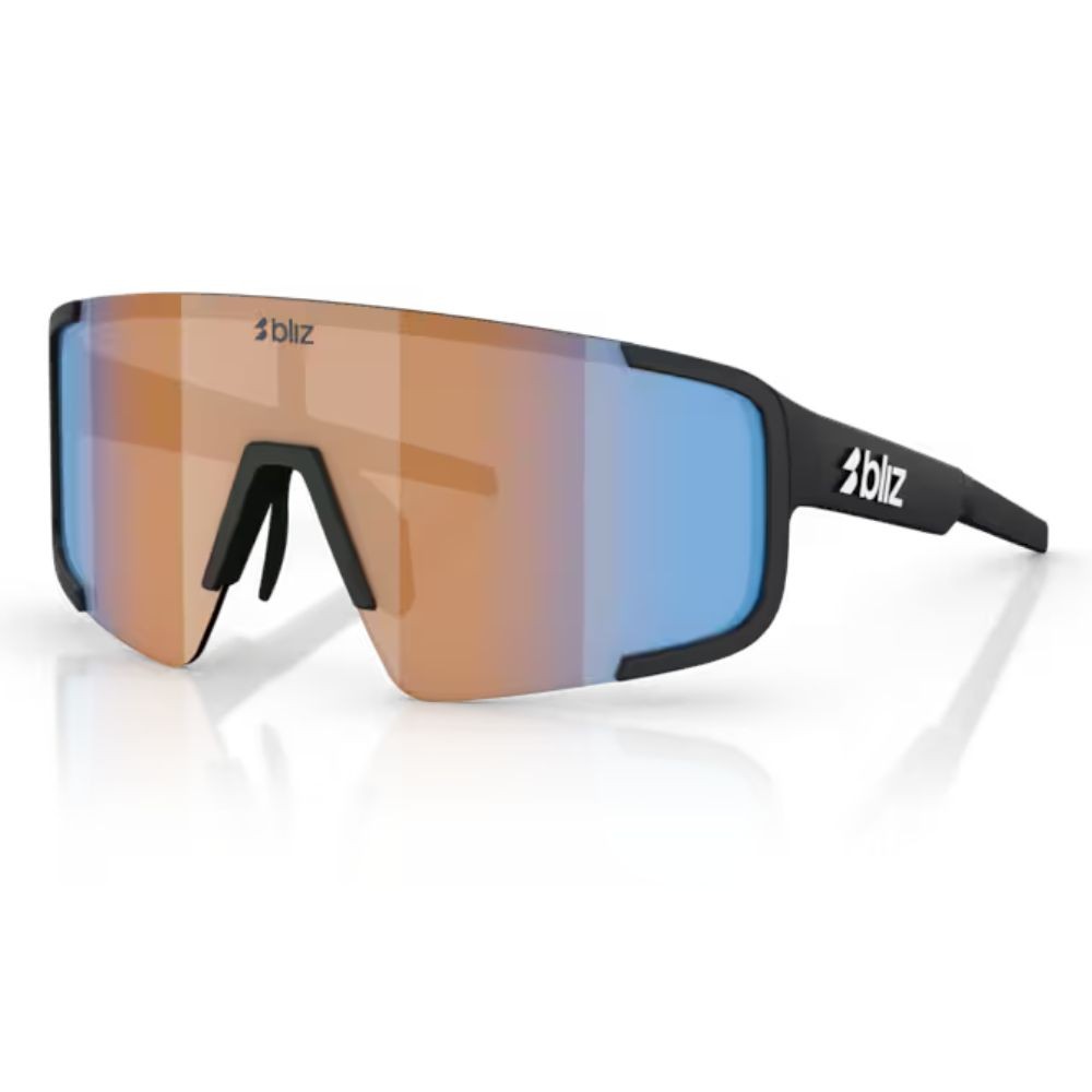 Lunettes Bliz P003 matt black coral/orange mirror blue