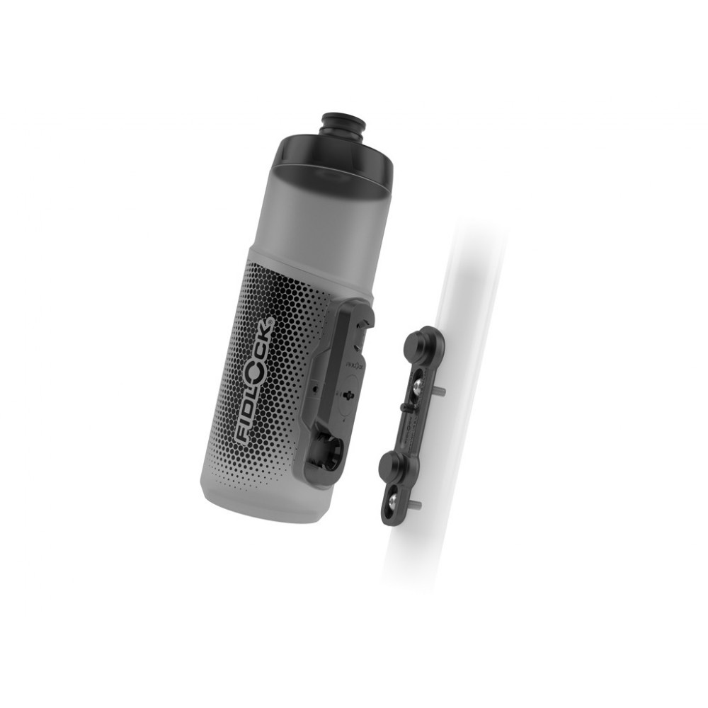 Bidon + socle + connecteur Twist Fidlock 600ml gris