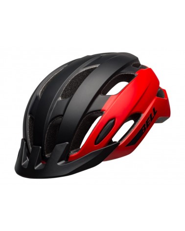 Casque Bell Trace mat rouge/noir