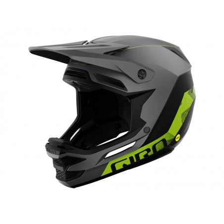 Casque Giro Insurgent Spherical noir mat anodisé et vert citron
