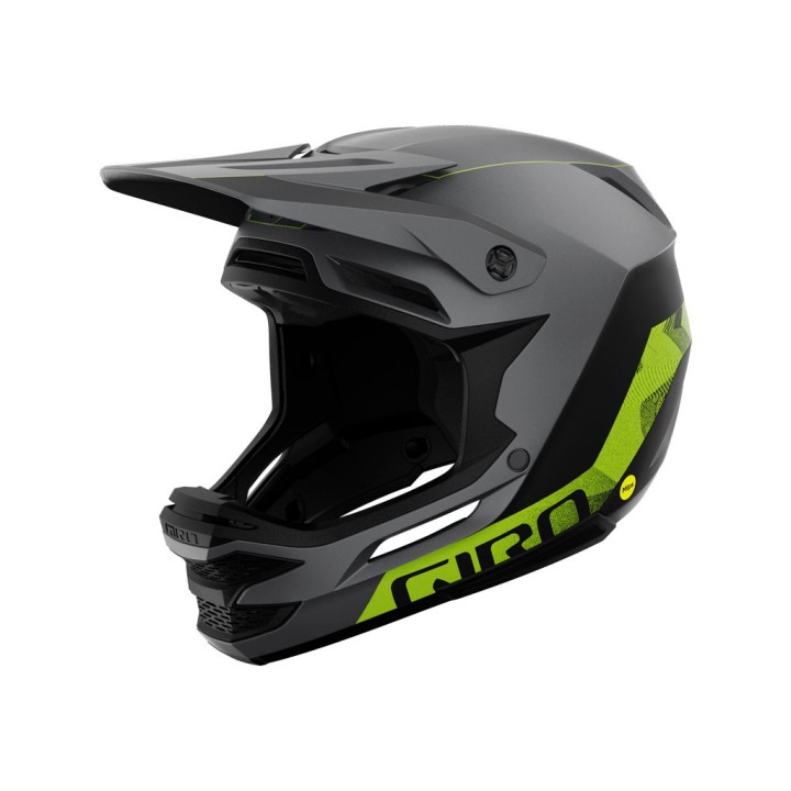 Casque Giro Insurgent Spherical noir mat anodisé et vert citron
