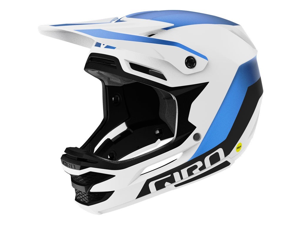 Casque Giro Insurgent Spherical, blanc mat anodisé bleu