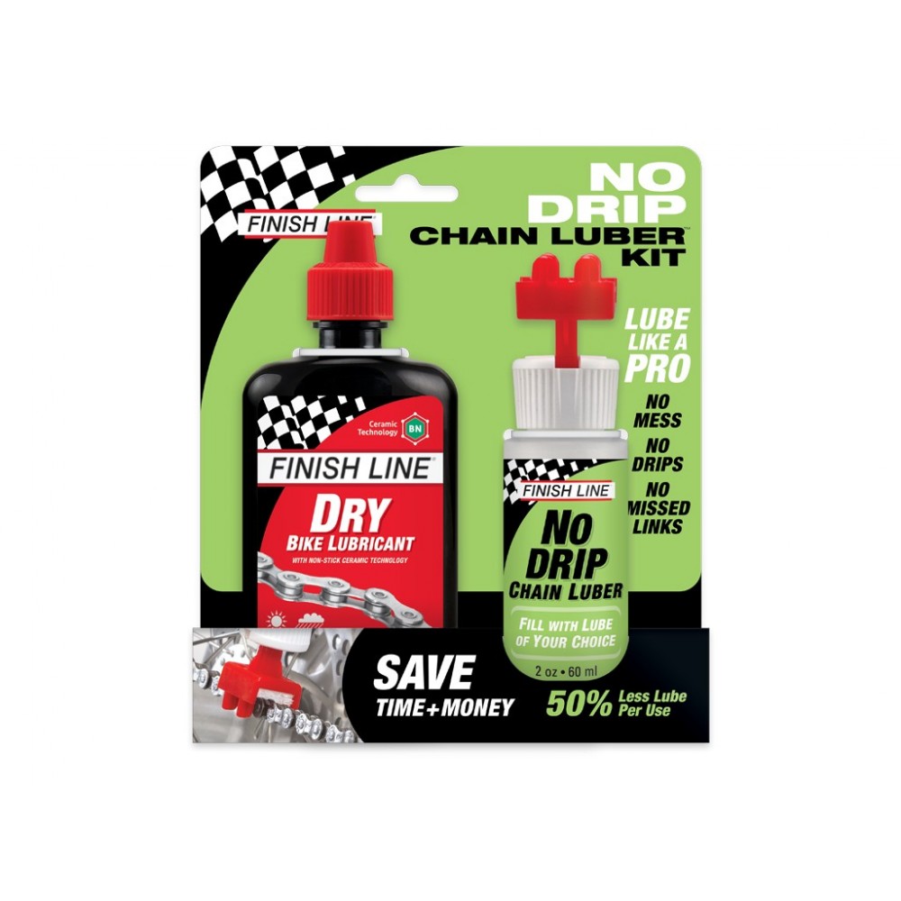 Combo No Drip Finish Line lubricante cadena + lubricante seco