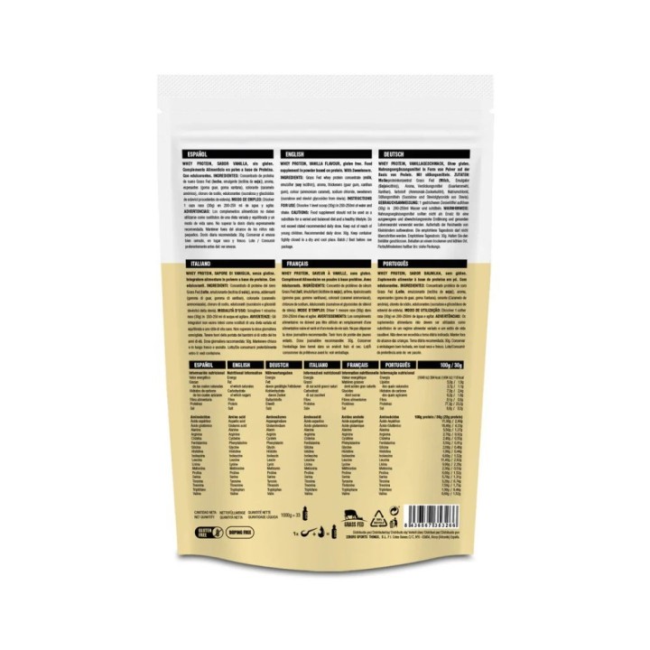 Proteina 226ERS Whey Protein Grass Fed 1000g Natillas de Vainilla