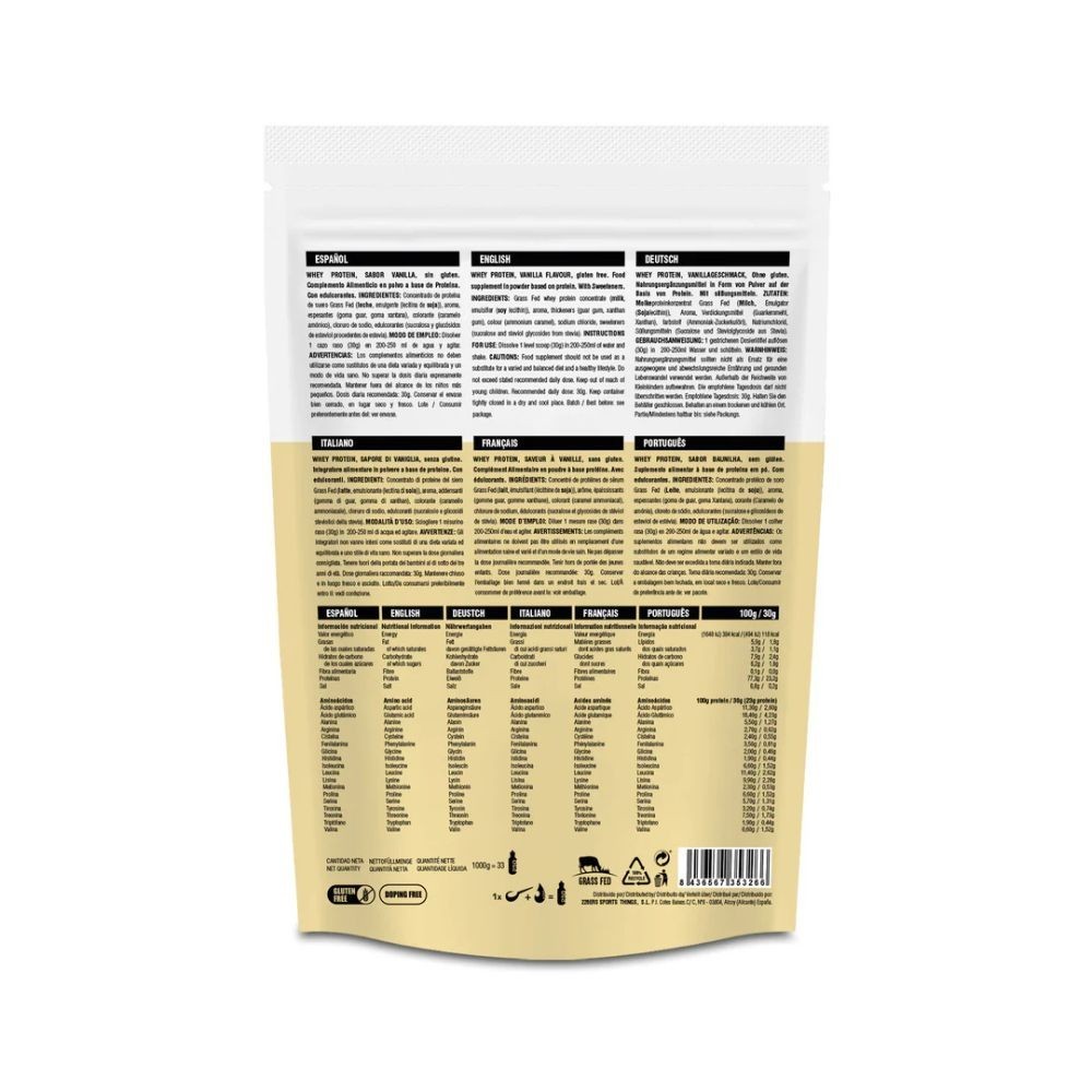 Proteina 226ERS Whey Protein Grass Fed 1000g Natillas de Vainilla