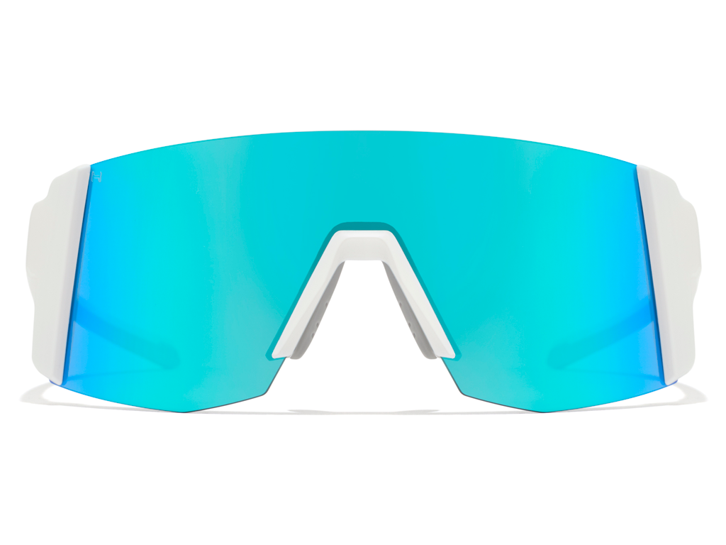 Lunettes Hawkers Lynx Small Blanc mat/Bleu