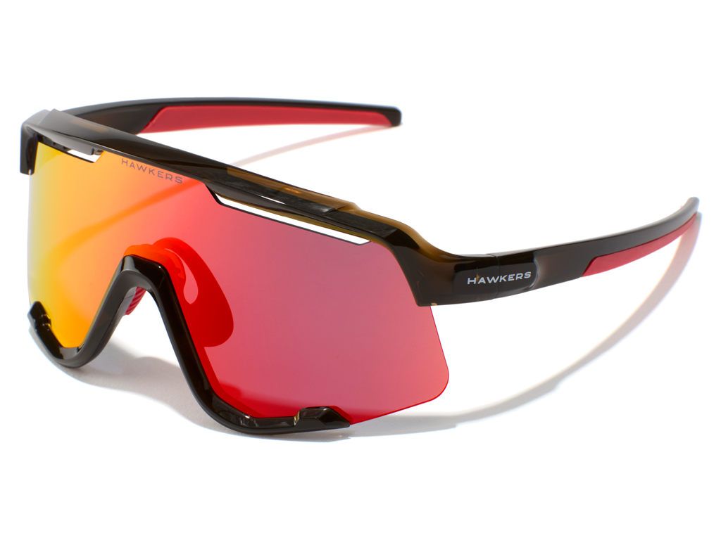 Lunettes Hawkers Power Marron Transparent Brillant - Rouge Rubis