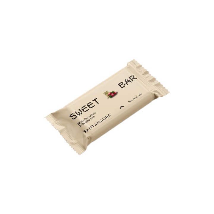 Boîte de barres Santa Madre Sweet Bar au chocolat blanc et aux airelles rouges 36 x 60 g