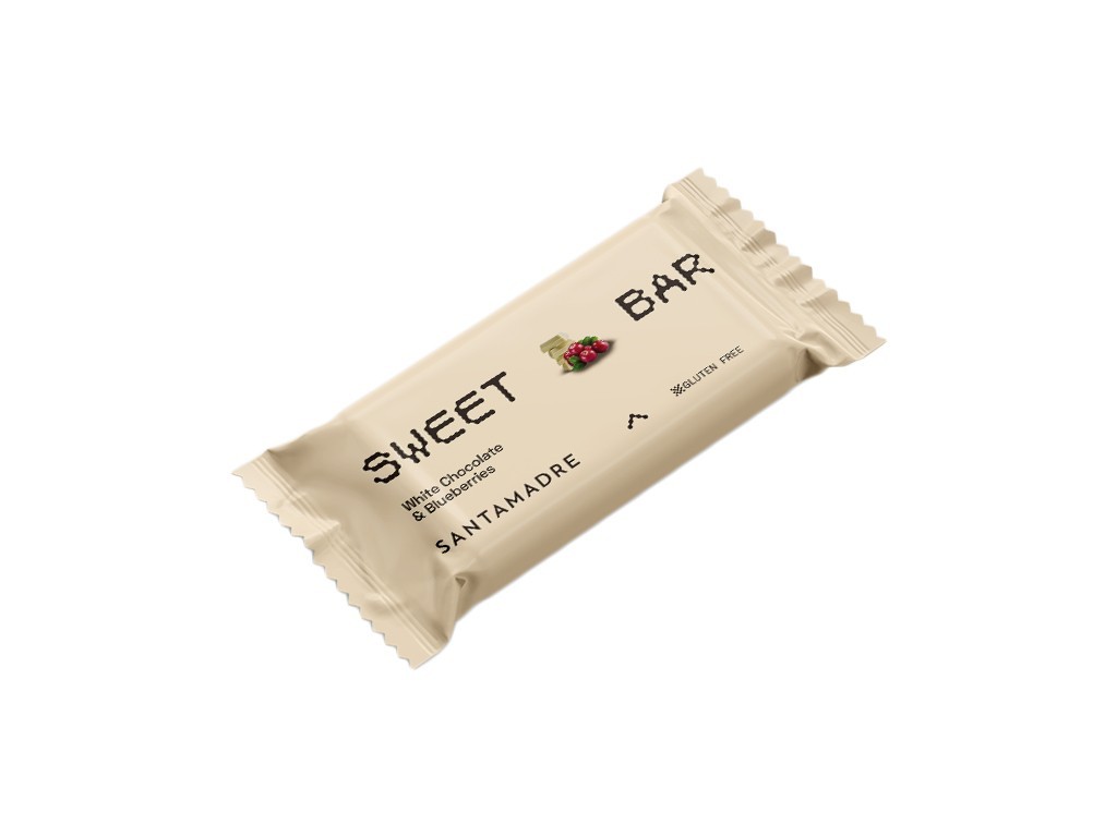 Caja de Barritas Santa Madre Sweet Bar chocolate blanco y arándano rojo 36 x 60G