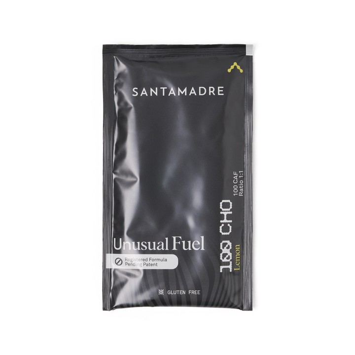 Carbohidratos Santa Madre Unusual Fuel 100CHO 100 CAF monodosis Limón 10 x 106g