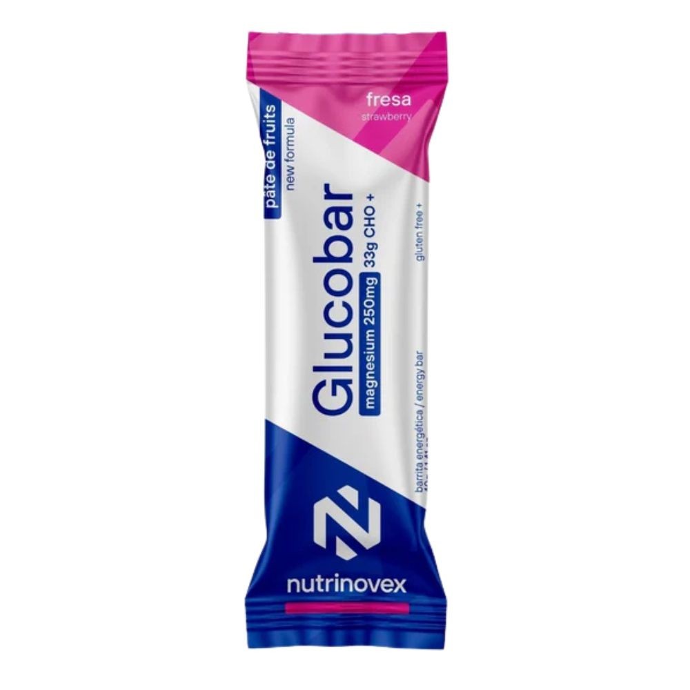 Barre énergétique Nutrinovex Glucobar Fraise Magnésium (Gomme)