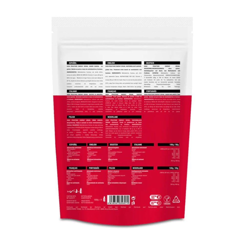 Carbohydrates 226ERS Boisson énergétique riche en fructose saveur pastèque douce 1000 g.
