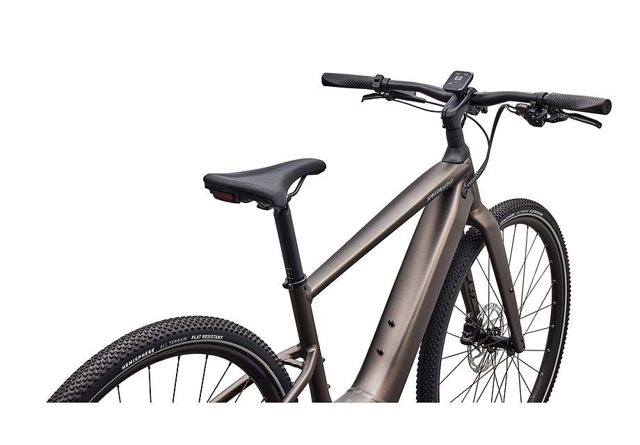 Vélo Specialized Turbo Vado SL 2 4.0, couleur Satin Gun Metal / Agave Grey Frost Reflective