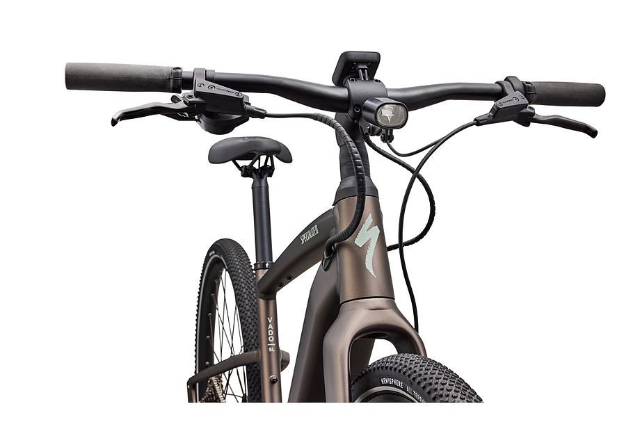 Vélo Specialized Turbo Vado SL 2 4.0, couleur Satin Gun Metal / Agave Grey Frost Reflective