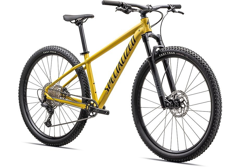Vélo Specialized Rockhopper Expert, couleur Satin Metallic Sulphur/Obsidian