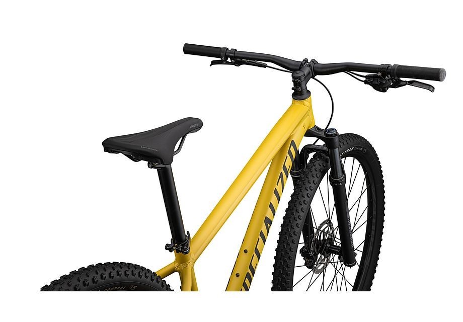 Vélo Specialized Rockhopper Expert, couleur Satin Metallic Sulphur/Obsidian