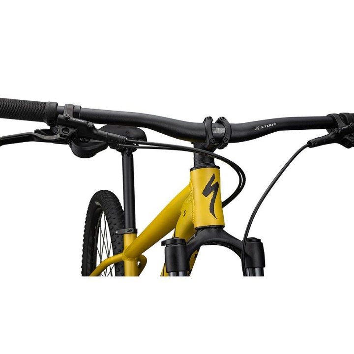 Vélo Specialized Rockhopper Expert, couleur Satin Metallic Sulphur/Obsidian