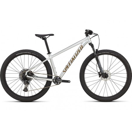 Vélo Specialized Rockhopper Expert couleur  Gloss Silver Dust  et  Satin Burnt Gold Metallic