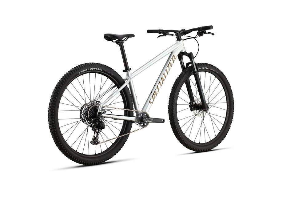 Vélo Specialized Rockhopper Expert couleur  Gloss Silver Dust  et  Satin Burnt Gold Metallic