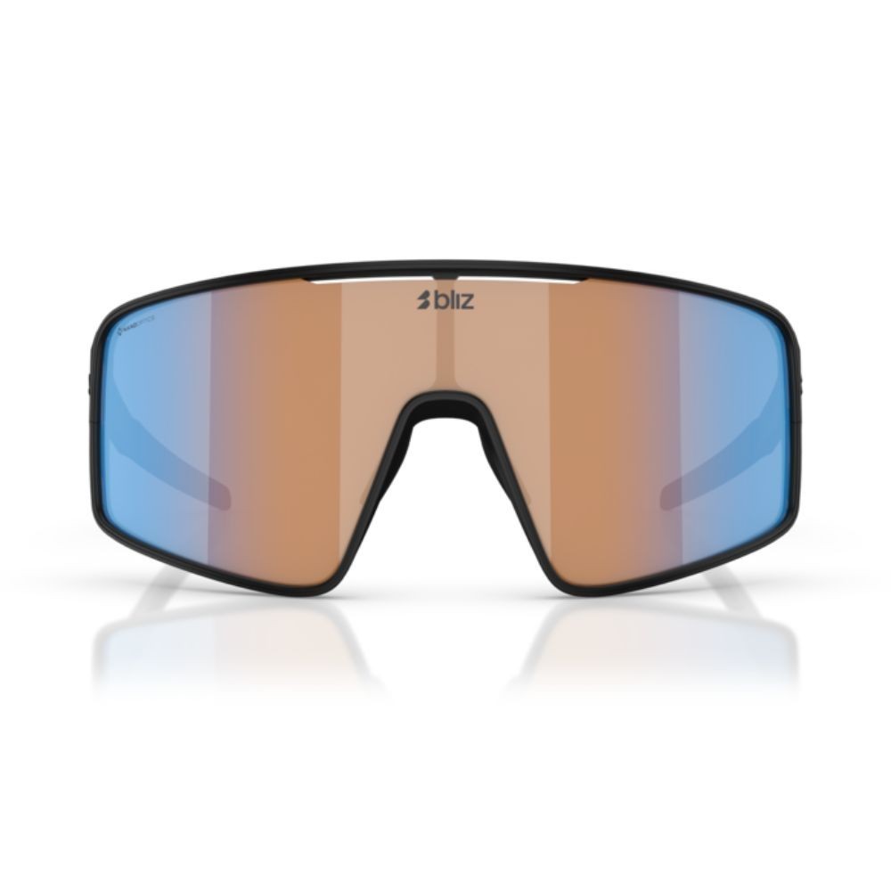 Gafas Bliz P001 Negro mate/Coral/naranja espejo azul