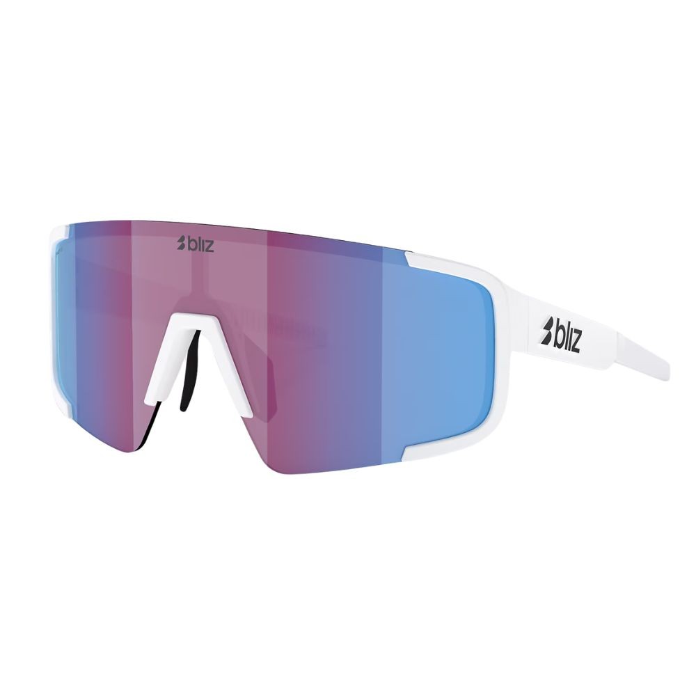 Lunettes Bliz P003 Blanc mat / Rose/violet avec verres miroirs bleus