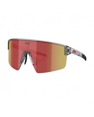 Lunettes Bliz P004 gris foncé transparent/rouge