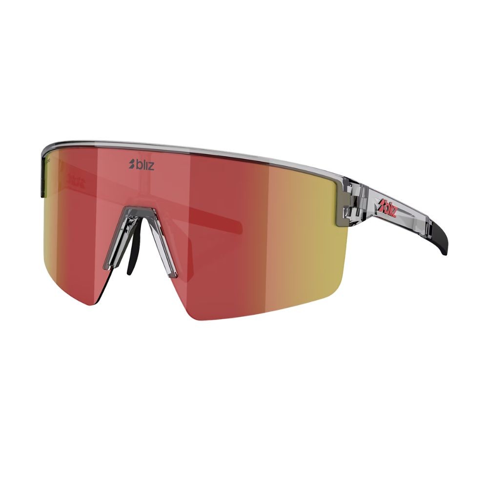 Lunettes Bliz P004 gris foncé transparent/rouge